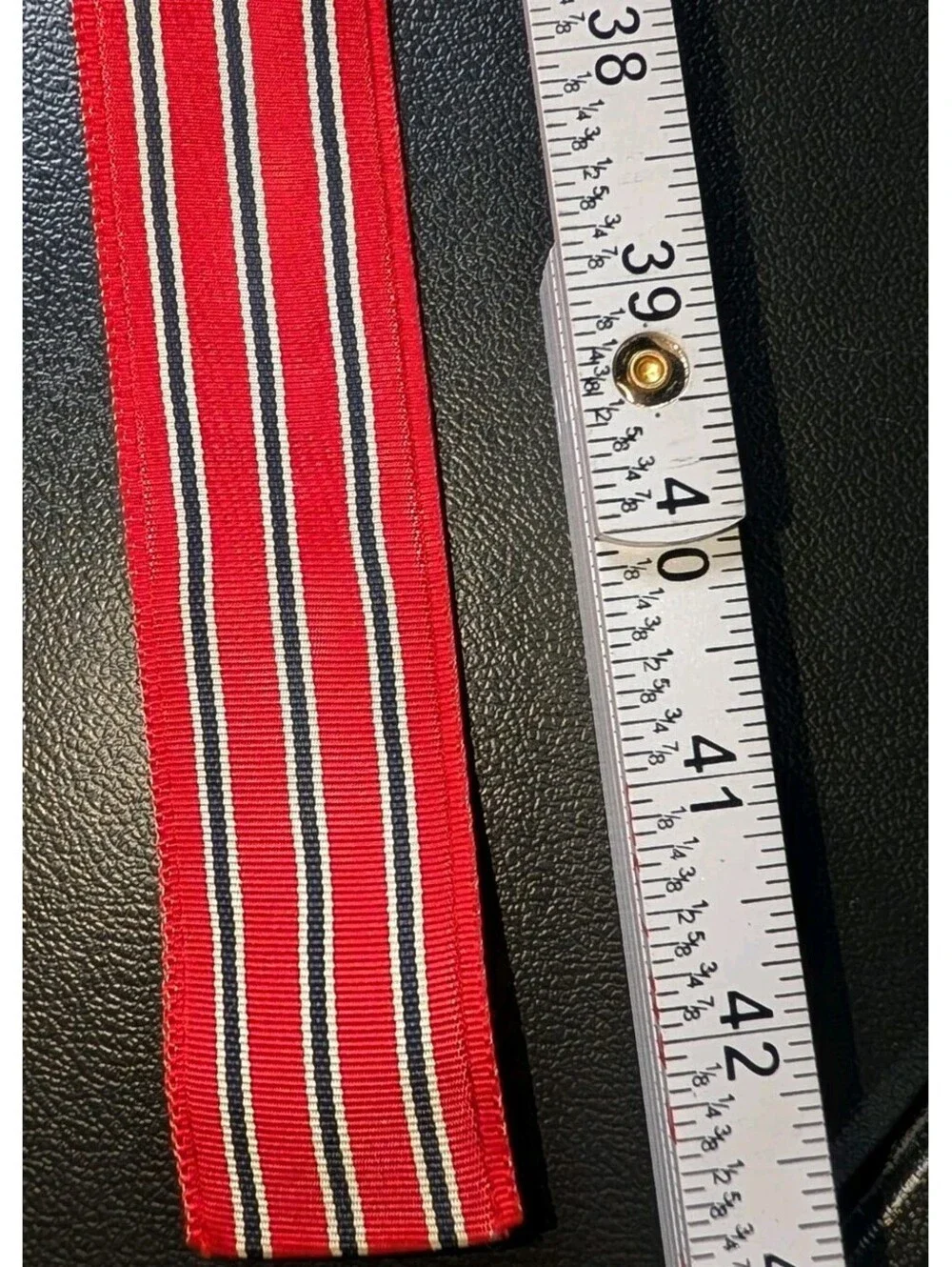 Vintage Polo Ralph Lauren D Buckle Belt Red Blue White Stripe 42